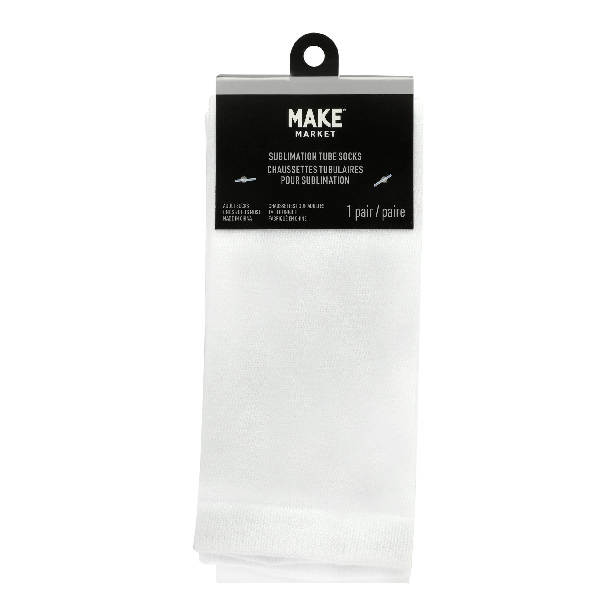 12 Pack: Sublimation Adult Tube Socks by Make Market®
